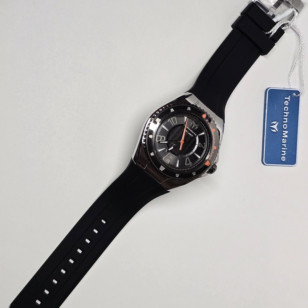 TechnoMarine Lusso Mare Men's Watch - 44mm, Black, Orange (TM-225022) - Picture 5 of 12